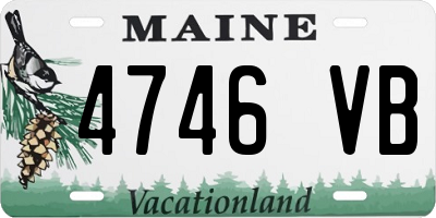 ME license plate 4746VB