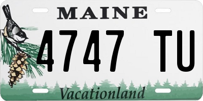 ME license plate 4747TU