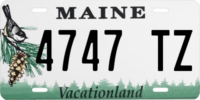ME license plate 4747TZ