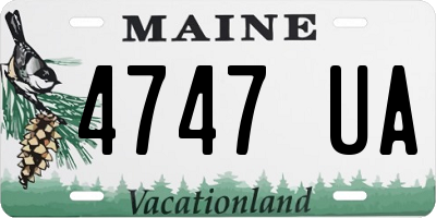 ME license plate 4747UA