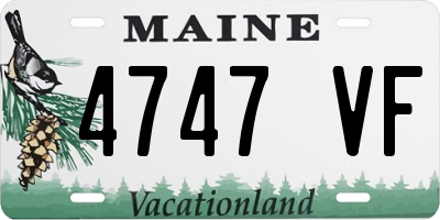 ME license plate 4747VF