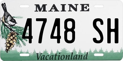 ME license plate 4748SH