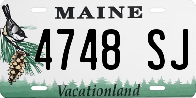 ME license plate 4748SJ