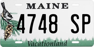 ME license plate 4748SP