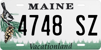 ME license plate 4748SZ