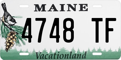 ME license plate 4748TF