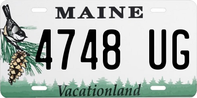 ME license plate 4748UG