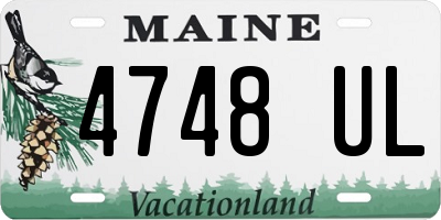 ME license plate 4748UL