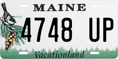 ME license plate 4748UP