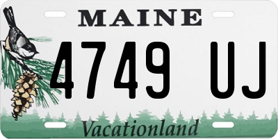 ME license plate 4749UJ