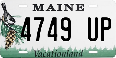 ME license plate 4749UP