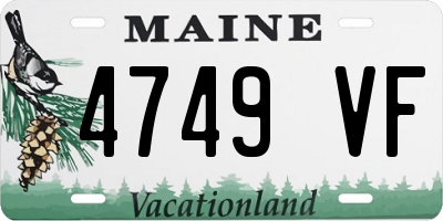 ME license plate 4749VF