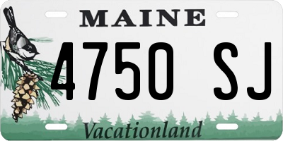 ME license plate 4750SJ