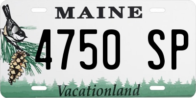 ME license plate 4750SP