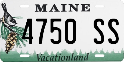 ME license plate 4750SS