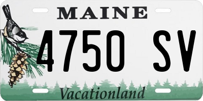 ME license plate 4750SV