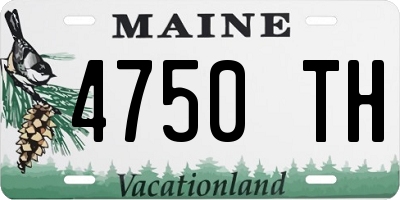 ME license plate 4750TH