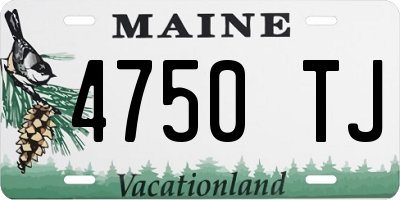 ME license plate 4750TJ