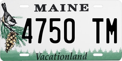 ME license plate 4750TM