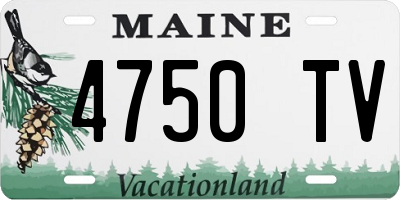 ME license plate 4750TV