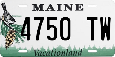 ME license plate 4750TW