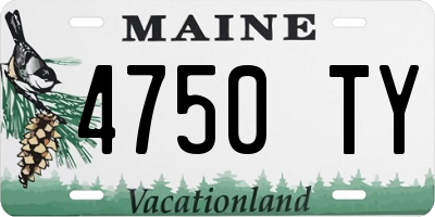 ME license plate 4750TY