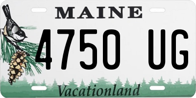 ME license plate 4750UG