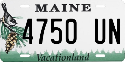 ME license plate 4750UN