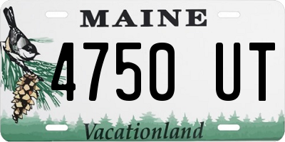ME license plate 4750UT