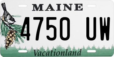 ME license plate 4750UW