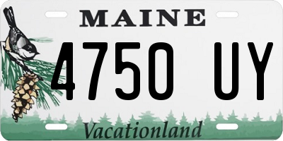 ME license plate 4750UY