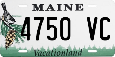 ME license plate 4750VC