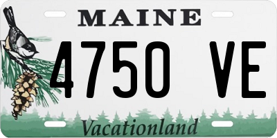 ME license plate 4750VE
