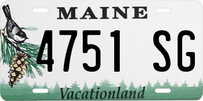 ME license plate 4751SG