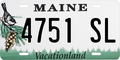 ME license plate 4751SL