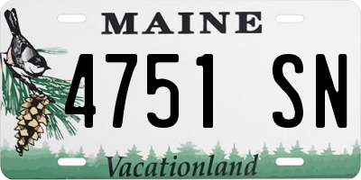 ME license plate 4751SN