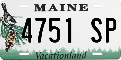 ME license plate 4751SP