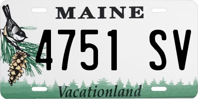 ME license plate 4751SV