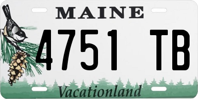 ME license plate 4751TB