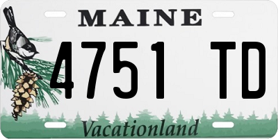 ME license plate 4751TD