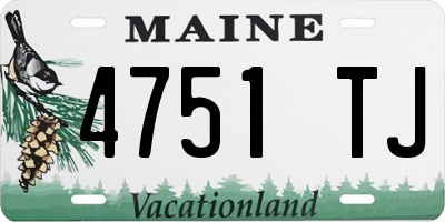ME license plate 4751TJ