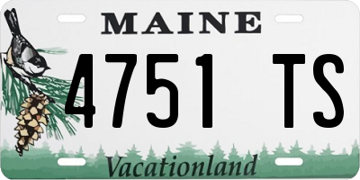 ME license plate 4751TS