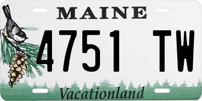 ME license plate 4751TW