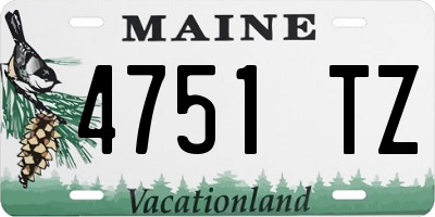 ME license plate 4751TZ