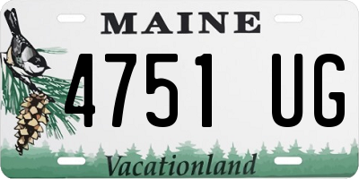 ME license plate 4751UG