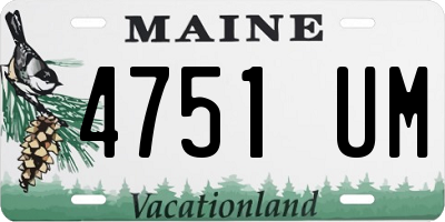 ME license plate 4751UM