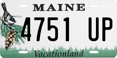 ME license plate 4751UP