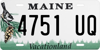 ME license plate 4751UQ