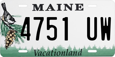 ME license plate 4751UW
