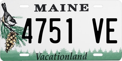 ME license plate 4751VE